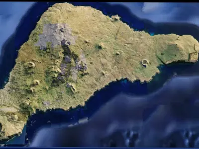 Easter island 3d model terrain 3D model