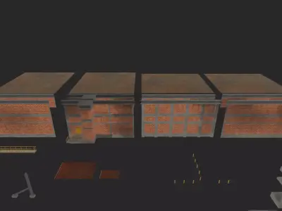 Modular Industrial Pack Low-poly 3D model