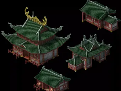 Game Building - Yanfu - residential 01 3D model