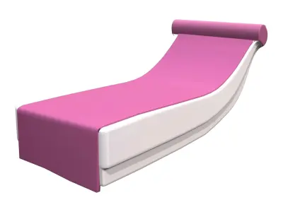 Modern Beach Chaise Lounge Low-poly 3D model
