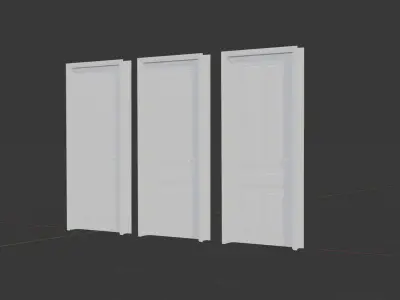 3 Classic 3D Doors  Realistic Architectural and Interior Models  3D model