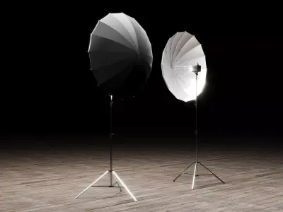 Photo Studio Umbrella Light 3D model