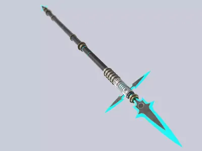 Scifi spear Low-poly 3D model
