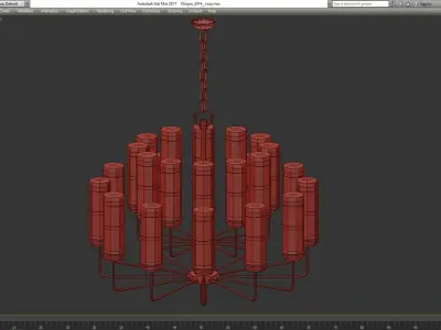 Hudson Valley Wentworth Light Chandelier low poly 3d model Low-poly 3D model