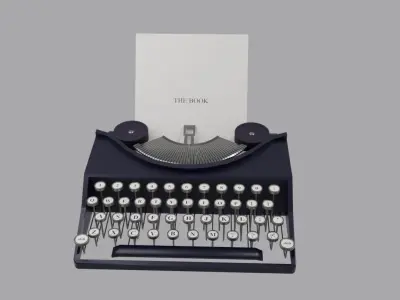 Retro typewriter 3D model