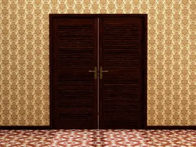 DOOR---Double leaf Low-poly 3D model