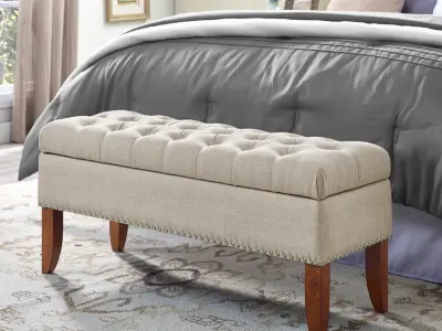 Mortensen Storage Bench Long Chair - 3 Colour 3D model