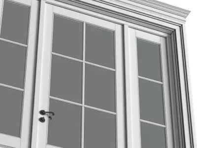 French Interior Door Partition in classic style  3D model