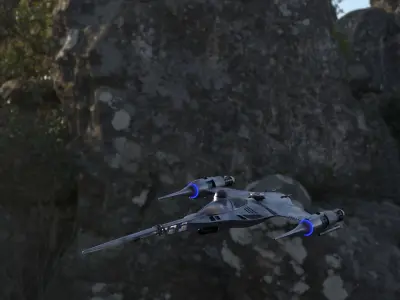 mandalorian3 naboo n1 starfighter Low-poly 3D model