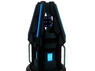 Force field generator 03 sci-fi Low-poly 3D model
