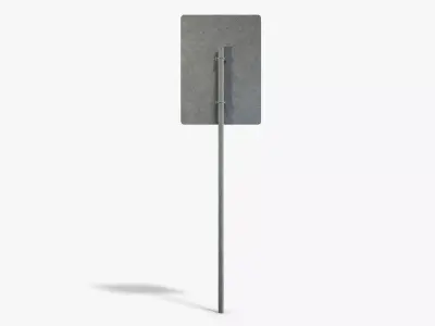 Highway Sign Low-poly 3D model