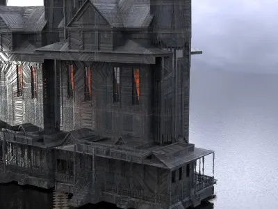 Fantasy House Street 3D model