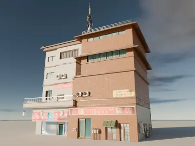 8 Japanese Building Pack 3D model