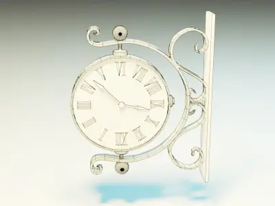 wall street clock 3D model