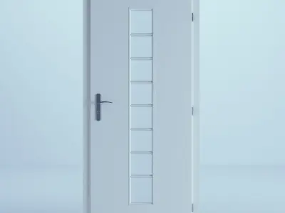 Indoor Outdoor White Door Set 3 3D model