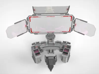 sci fi computer 3D model