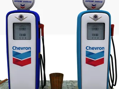 Gas Pump Chevron 3d Model 3D model