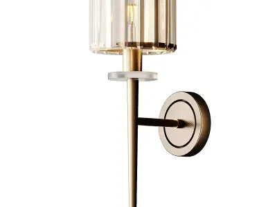 Crystal Block Gold Wall Sconce 3D model