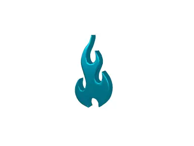 Fire Symbol v9 014 Low-poly 3D model