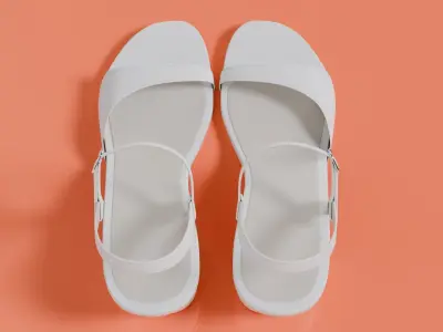  Women slipper 03 Low-poly 3D model
