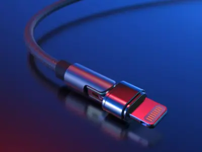 iPhone lighting charge wire line cable Amazon USB Type-C data 3D model