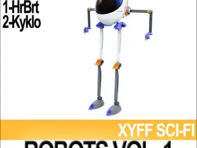 Xyff Sci-Fi Robots Vol 1 Kyklo HrBrt 3D model