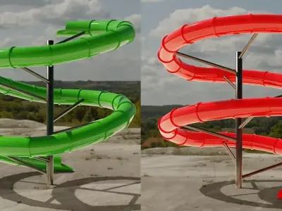 Water Slide 3D models 3D Model Pack 6