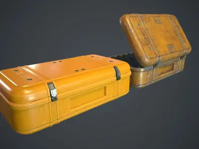 Metal Case PBR Game Ready Low-poly 3D model