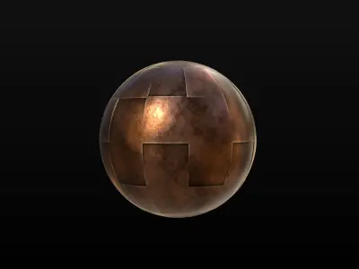 10 Seamless Metal Panels and Grids PBR Materials - Set 2 Texture