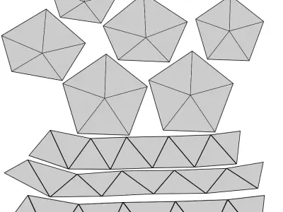 Geometric Trophy Award 3 Bases Pack 3D model