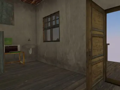 Wooden house 2 Low-poly 3D model