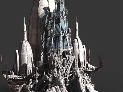 Austrian Fantasy Fortress structure 1  3D model