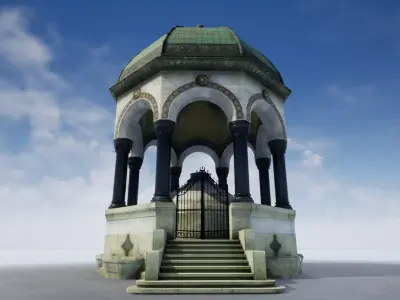 German Fountain - Alman Cesmesi - Istanbul Sultanahmet Low-poly 3D model