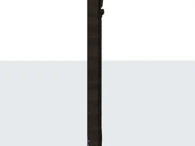 Old decorative door Low-poly 3D model