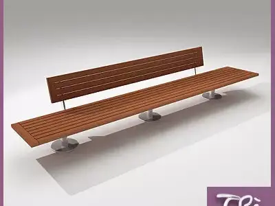 BENCH STEEL BASE 2 3D model