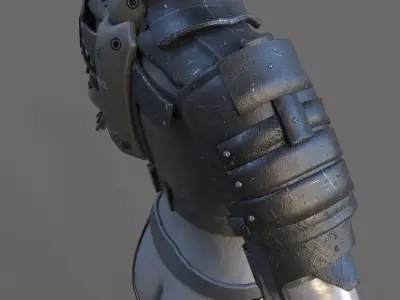 Sci-fi female suit Low-poly 3D model