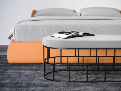 Riviera Bench and Ottoman 3D model