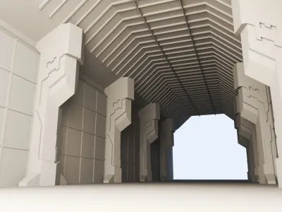 3 Sci-Fi Cabins - A Corridor- High detail 3d models Low-poly 3D model