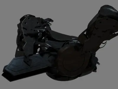 Scifi mech space 3D model