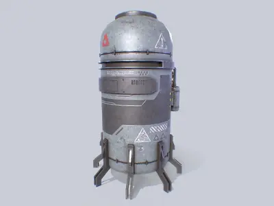 Sci fi gas tank Low-poly 3D model