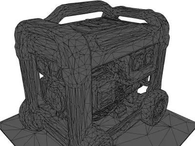 Portable Generator SciFi Design Low-poly 3D model