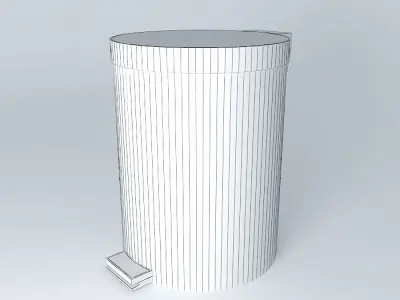 trash bucket with handle Free 3D model