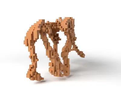 MammothSkeleton Minecraft Voxel Low-poly 3D model
