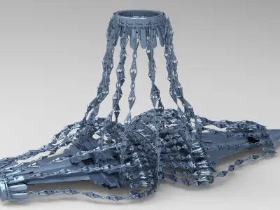 Sci fi swarm bridgeway 1 Low-poly 3D model