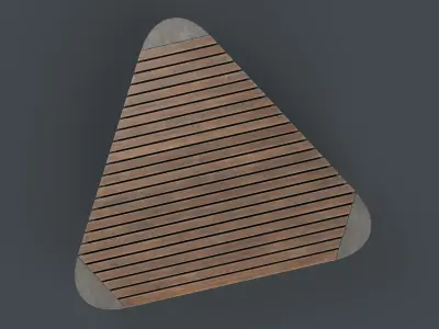 Modern Outdoor Bench 100 PBR Game Ready Low-poly 3D model