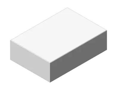 Concrete Block Step 50 35 15 Compact Landscape Stair Block 3D model