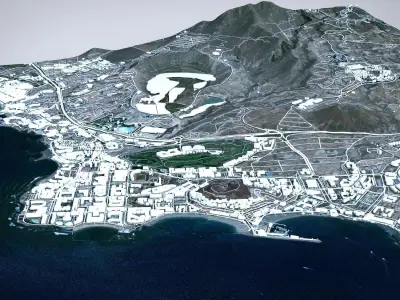 Cityscape Los Cristianos Spain 3D model