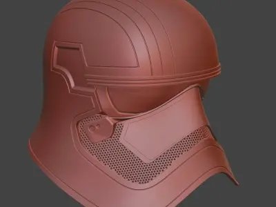 PHASMA STORMTROOPER CAPTAIN REAL SIZE HELMET 3D print model