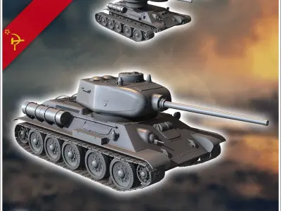 T-34-85 M1944 - Soviet army WW2 Second World East front Ostfront 3D print model