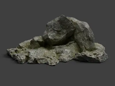 Rock 3-9 Low-poly 3D model